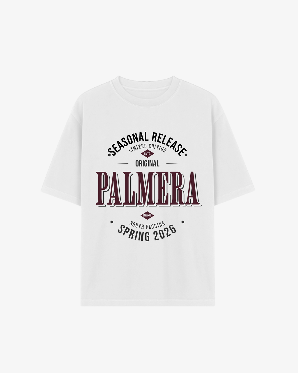 PALMERA SEASONAL 2026 Oversized Drop Shoulder Tee